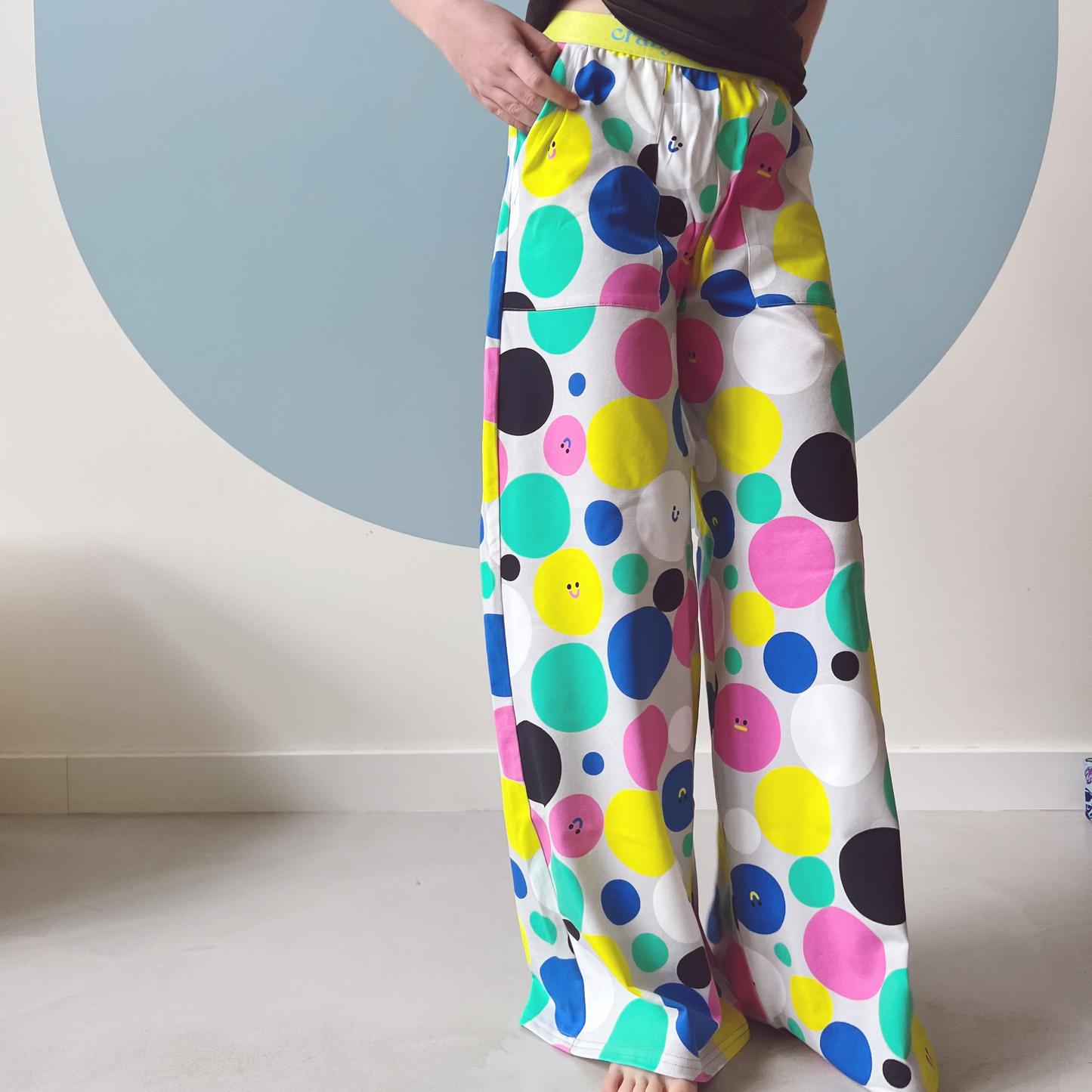 Kids crazy dots wide trousers