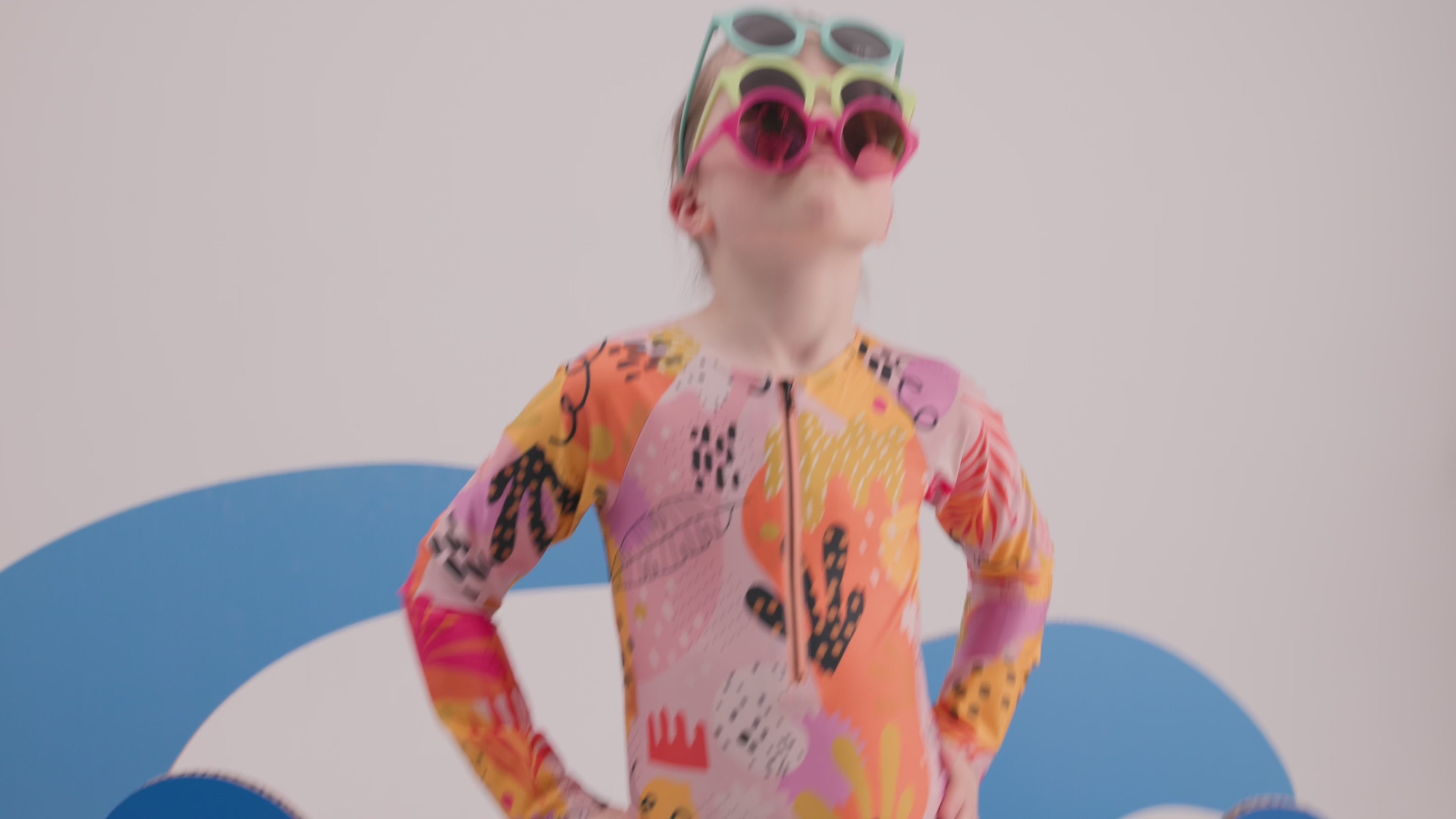 Load video: swimsuit UV for kids crazy legs