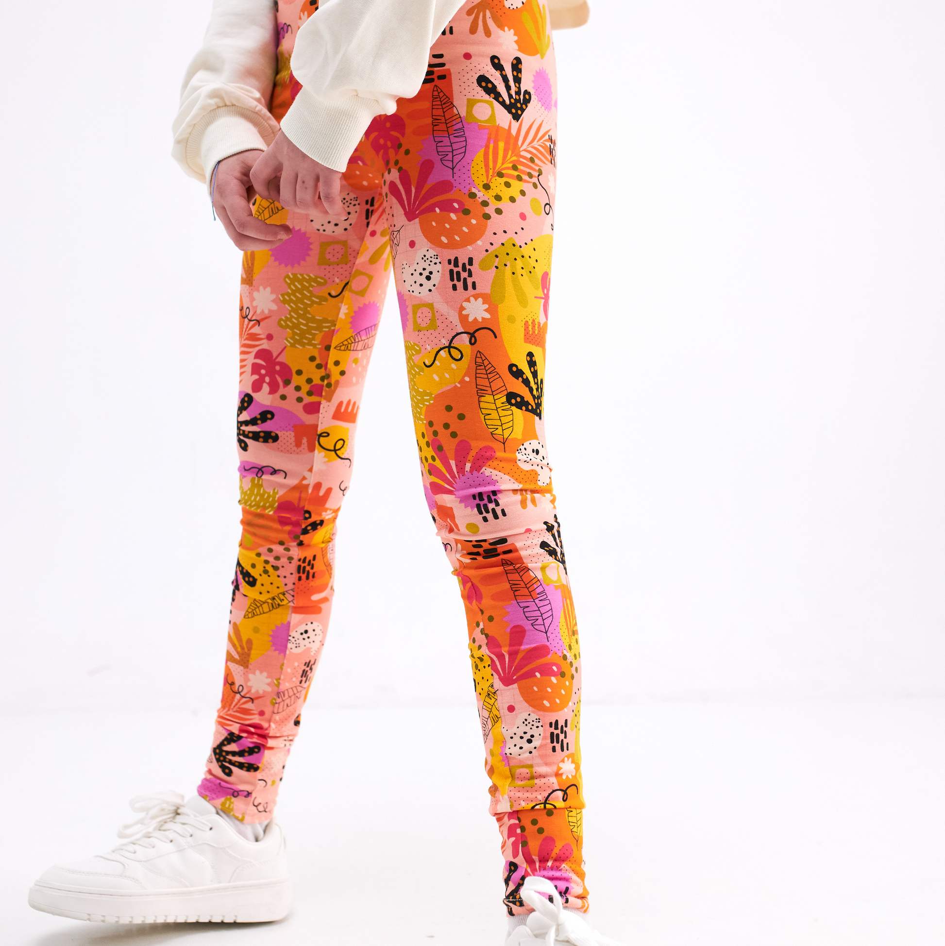 kids cotton leggings crazy legs